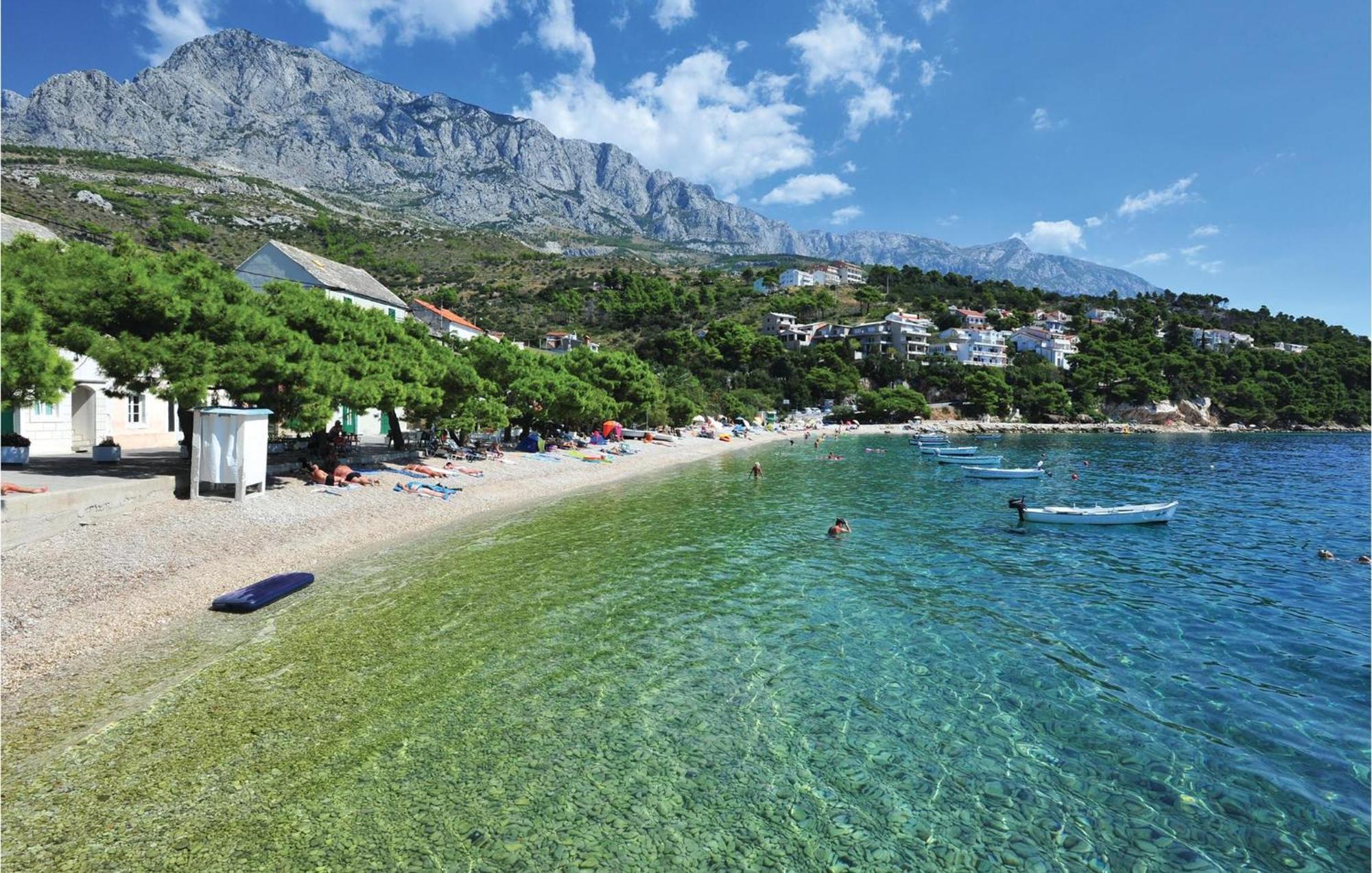 Nice Apartment In Krvavica With House Sea View Luaran gambar
